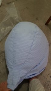 Partially inflated fabric balloon shape